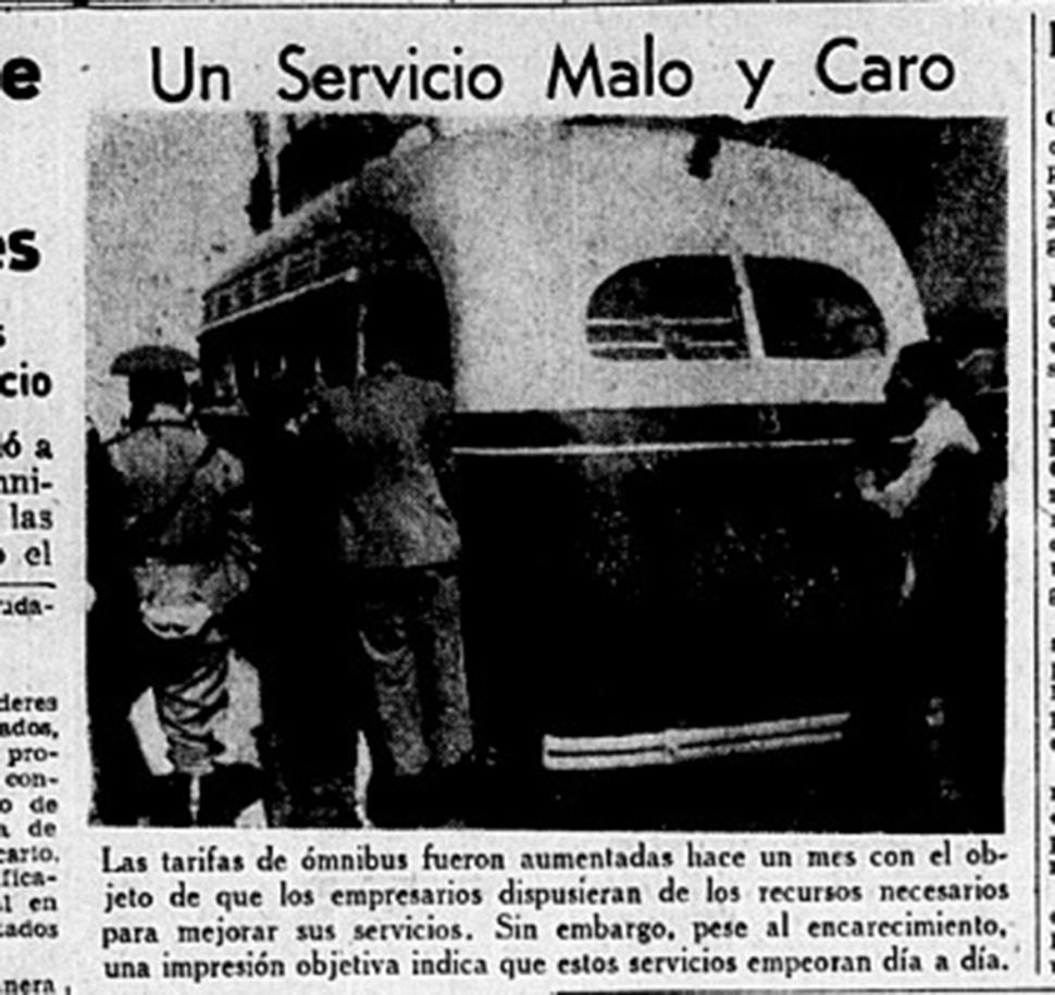 Recuerdos fotográficos: 1945. La crisis del servicio de ómnibus urbanos