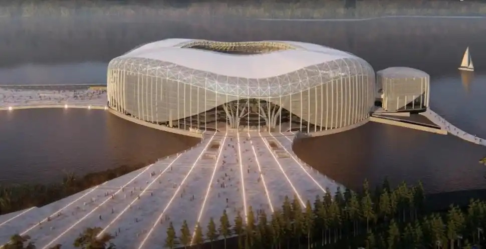 RENDER. Imagen de uno de los proyectos de estadio único en El Cadillal.