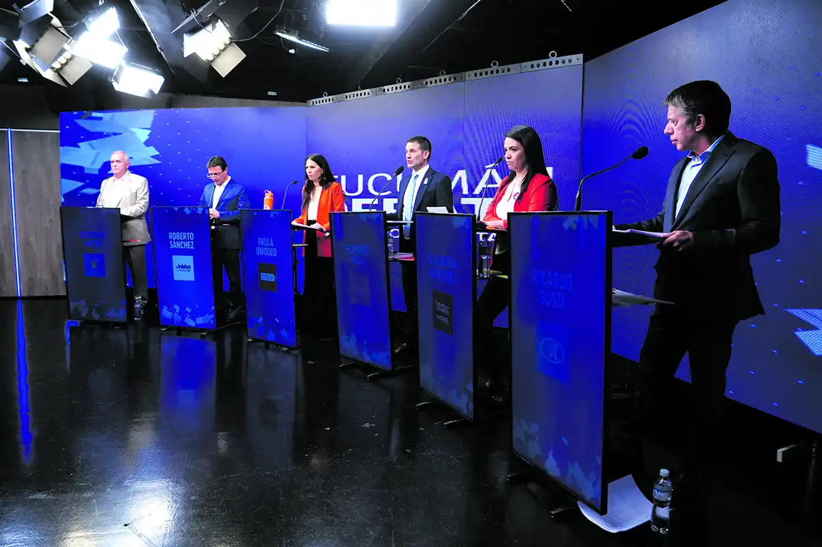 CARA A CARA. Los candidatos a diputado aprovecharon el minuto de réplica para desmentir a sus rivales, incluso, con acusaciones y reproches.