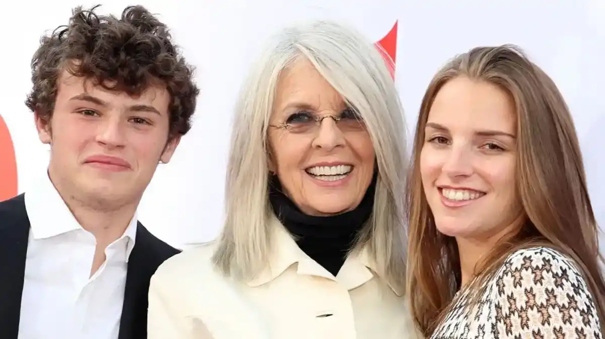 Diane Keaton junto a sus dos hijos, Dexter y Duke