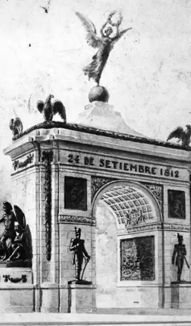 EL ARCO QUE NO FUE. Debía tener 28 metros de ancho y 24 de alto.