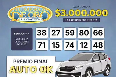 Los Números de Oro de LA GACETA del 17 de octubre de 2025