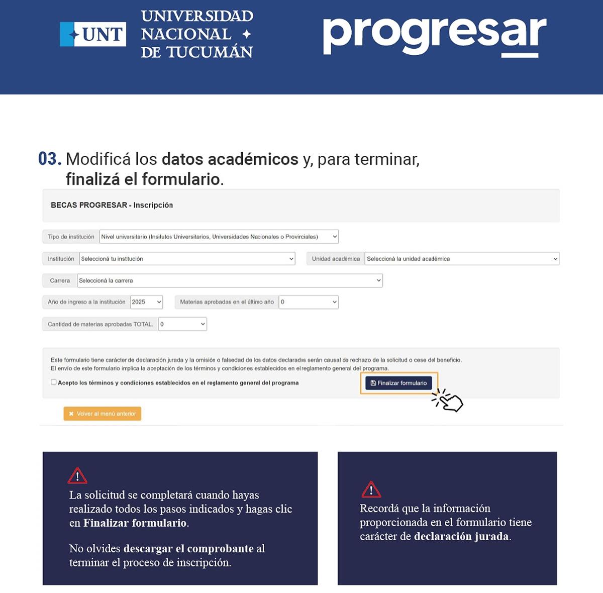 ETAPA DE RECLAMO. El paso a paso para corregir tus datos de la solicitud de la Beca Progresar.
