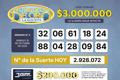 Los Números de Oro de LA GACETA del 18 de octubre de 2025
