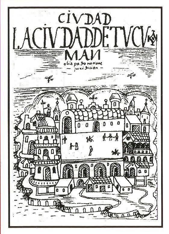 IMAGEN DE ÉPOCA. Un dibujo que sintetiza cómo era la ciudad capital.