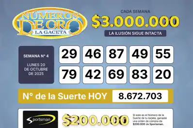 Los Números de Oro de LA GACETA del 20 de octubre de 2025