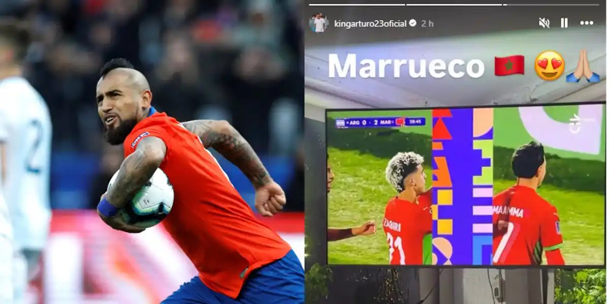 PICANTE. Vidal festejó el título de Marruecos en redes y encendió la polémica entre los hinchas argentinos.