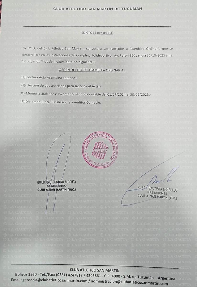 San Martín y una Asamblea decisiva rumbo a las elecciones: ¿cuándo sería, dónde y qué se discutirá?