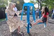 Rossana Chahla inauguró la remodelación de la plaza Gutenberg en la zona sur de la capital