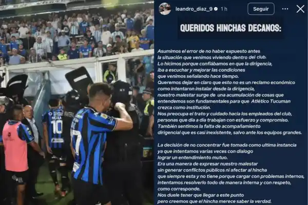 “El hincha merece saber la verdad”: el fuerte comunicado del plantel de Atlético Tucumán contra la dirigencia