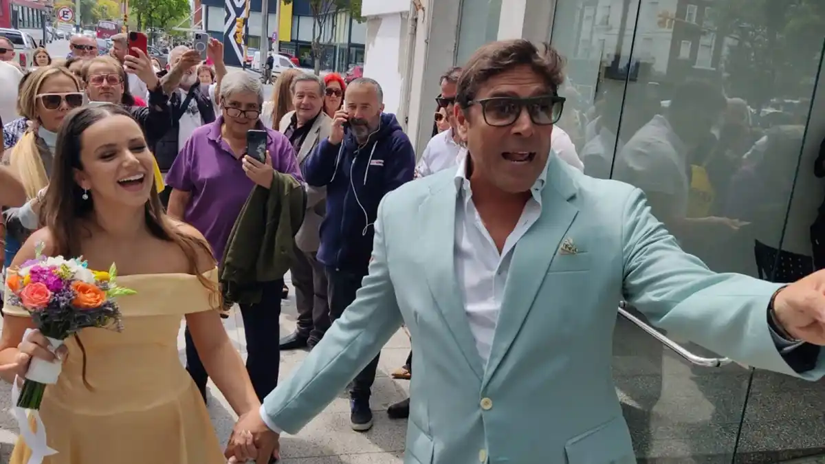 Matías Alé se casó con su novia Martina Vignolo, 24 años menor que él