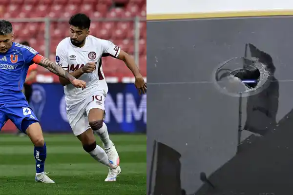 Otra vez la U de Chile y la barbarie: hinchas atacaron a piedrazos el micro de Lanús camino al estadio