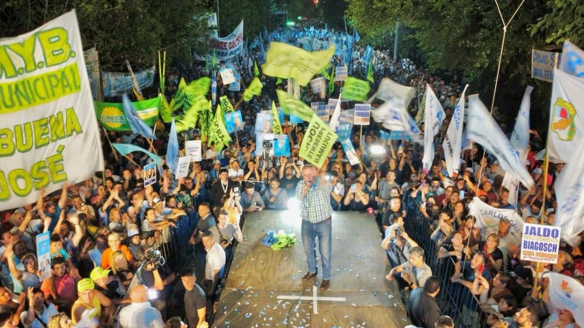 Elecciones 2025: Osvaldo Jaldo cerró la campaña en Yerba Buena y llamó a defender Tucumán