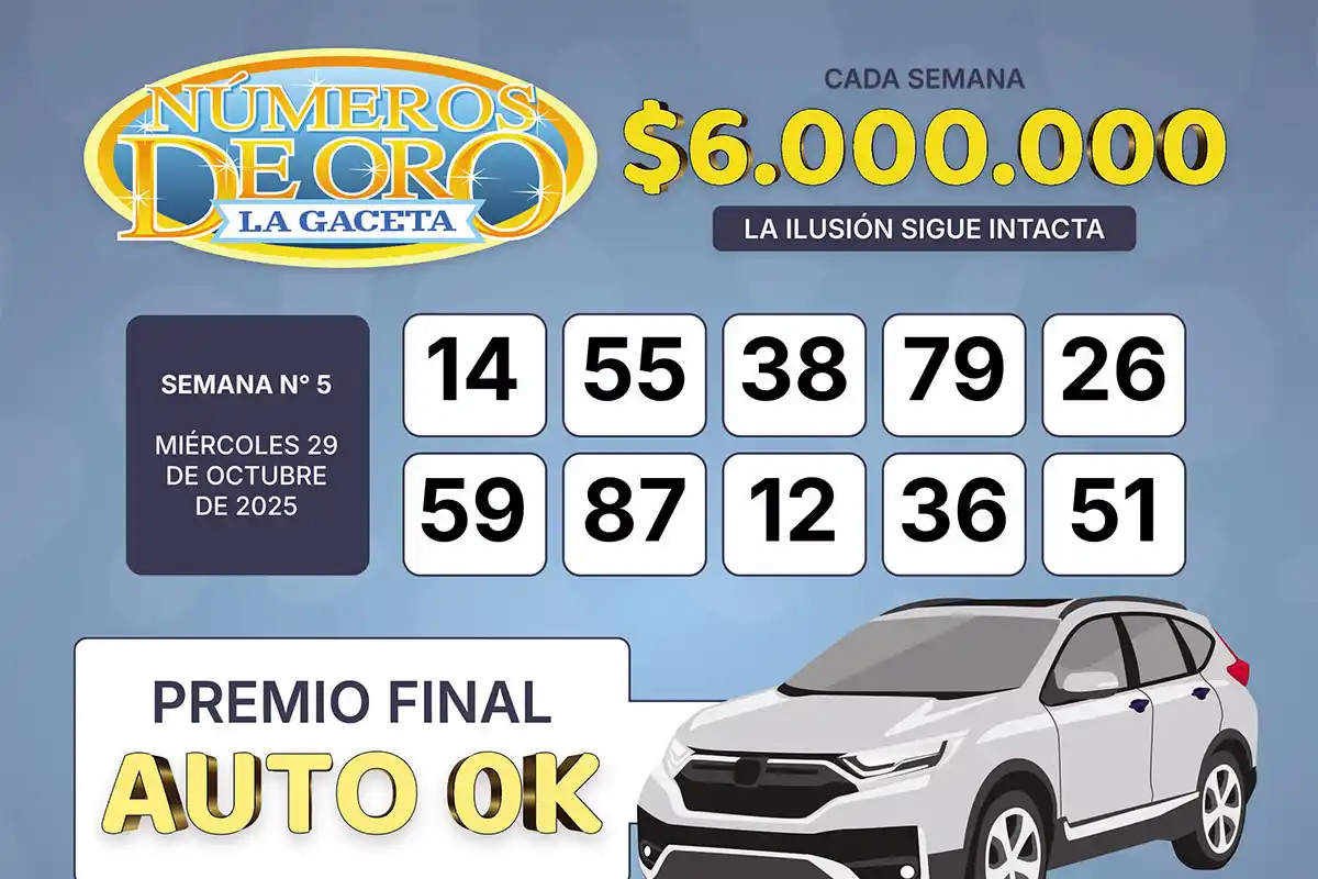 Los Números de Oro de LA GACETA del 29 de octubre de 2025
