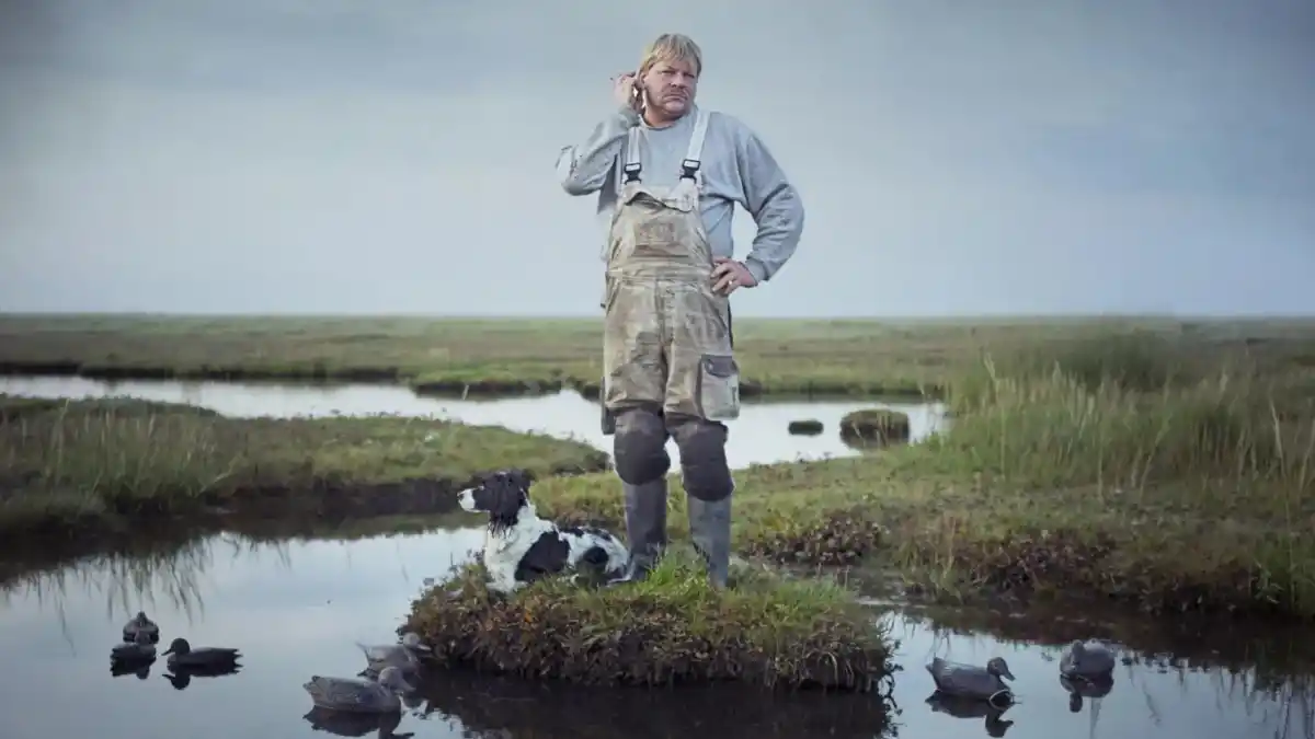 Fotograma de la película 'Mientras sube la marea': Gregers, el último agricultor de la isla de Mandø. 