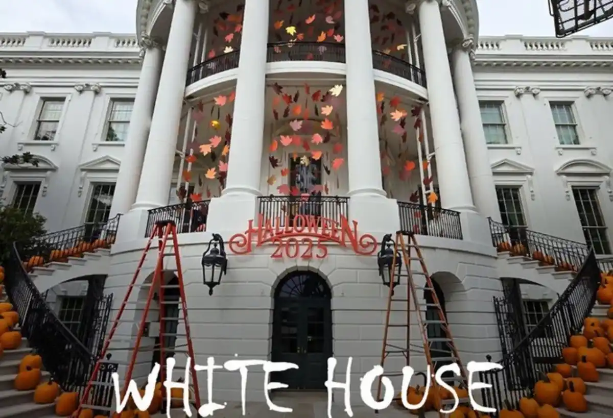 Luces, calabazas y polémica: Melania Trump desata críticas por su lujosa decoración de Halloween en la Casa Blanca