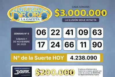 Los Números de Oro de LA GACETA del 1 de noviembre de 2025