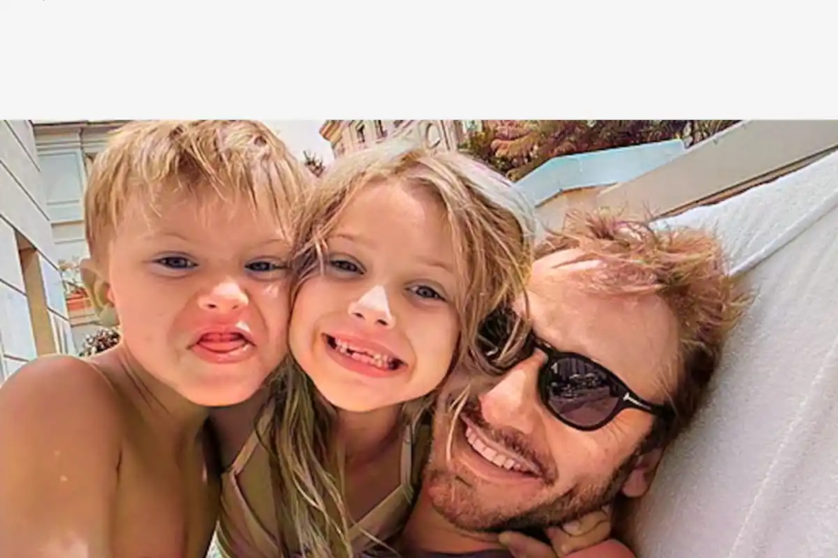 Benjamín Vicuña junto a Magnolia y Amancio, los hijos que tuvo con La China Suárez