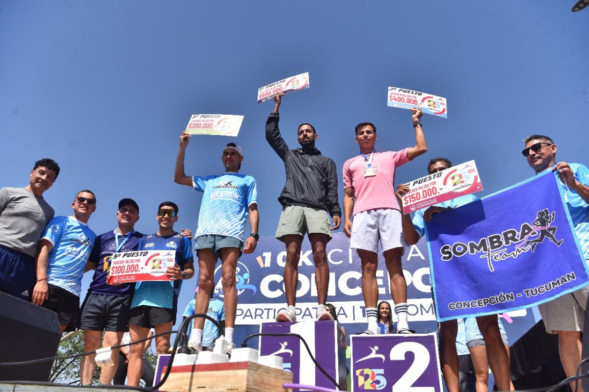 EL MEJOR. Aaron Quiroga se quedó con el primer lugar de la prueba; lo siguieron Rodrigo Godino y César Gabriel Vázquez.