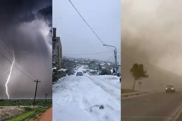 Nueve provincias bajo alerta meteorológica por tormentas, nevadas y viento zonda