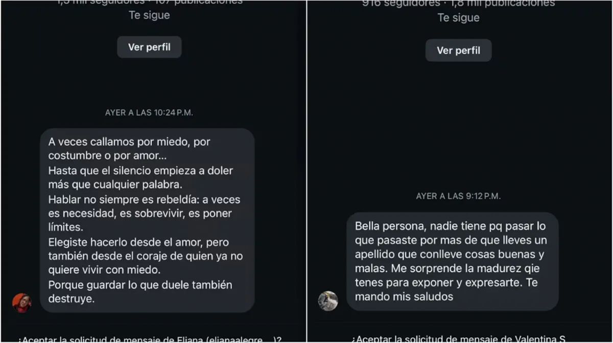 Tenés una valentía enorme: el respaldo de los seguidores a Juanita Tinelli tras el conflicto con Marcelo