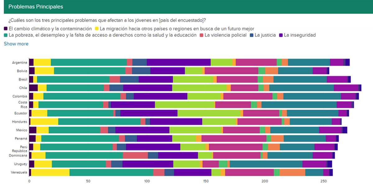 GRÁFICOS. Estos son los principales problemas para los jóvenes. / JUVENTUDES: UNA ASIGNATURA PENDIENTE