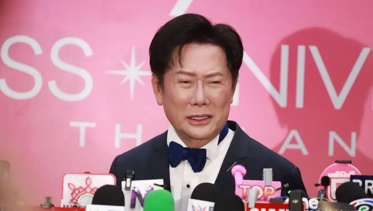 EN LA TORMENTA. Nawat Itsaragrisil, organizador del certamen Miss Mundo, pidió disculpas entre lágrimas después del incidente con Fátima Bosch.