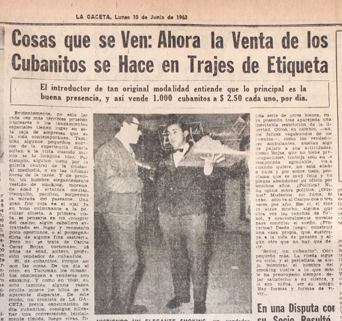Recuerdos fotográficos: 1963. Los cubanitos comienzan a venderse con smoking