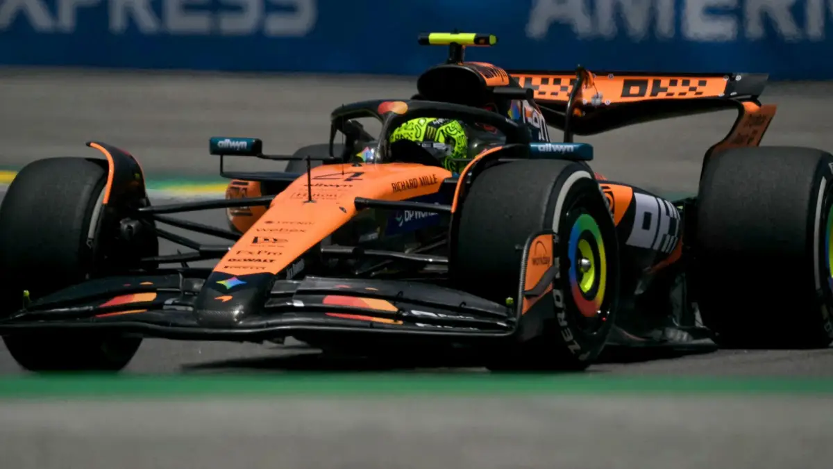 Lando Norris se quedó con la pole para la carrera sprint y largará primero en el GP de Brasil de la F-1