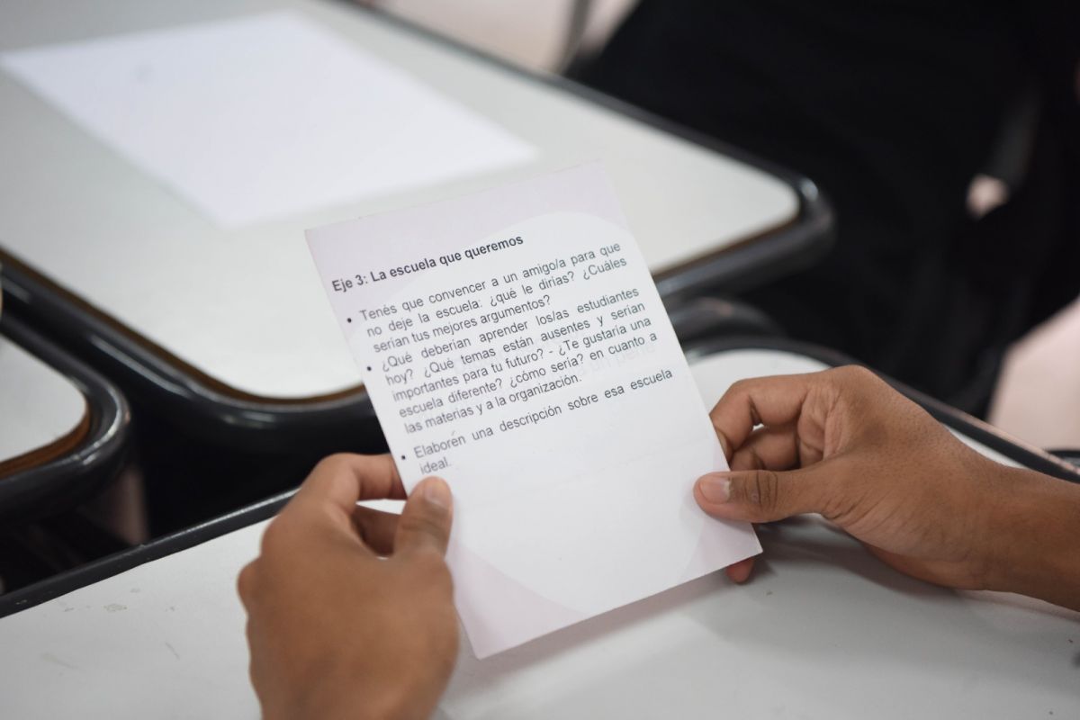 TEMAS. Los grupos de dividieron en ejes temáticos que invitaron a los estudiantes a reflexionar. LA GACETA/ FOTO DE ANALÍA JARAMILLO.