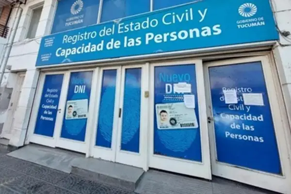 El Registro Civil de Tucumán no atenderá el lunes 17 de Noviembre