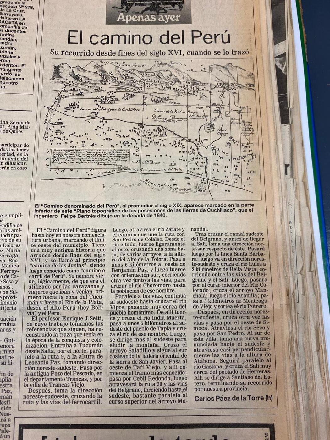 CAMINO DE LAS JUNTAS. Se llamó así porque era usado por caravanas.