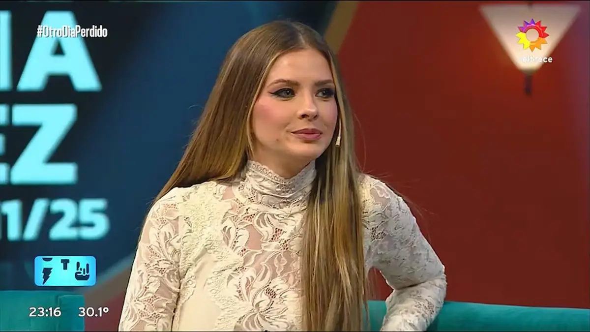 La China Suárez en una entrevista con Pergolini