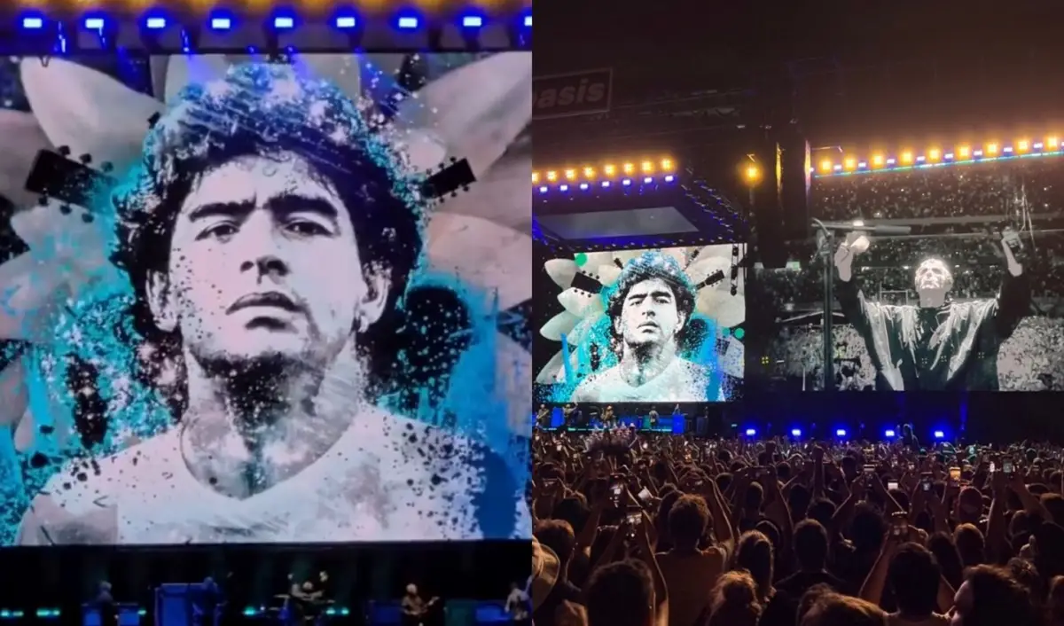Oasis homenajeó a Maradona en su primer show en Argentina