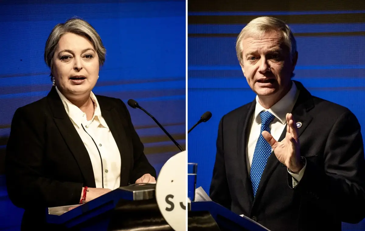 José Antonio Kast y Jeannette Jara durante el debate presidencial 