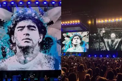 Video: Oasis homenajeó a Maradona en el Monumental y emocionó a los argentinos