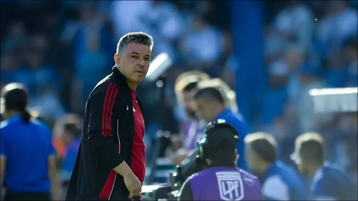 EN EL AMALFITANI. Gallardo reaccionó con dureza ante una pregunta sobre su autoexigencia en medio del mal momento de River.