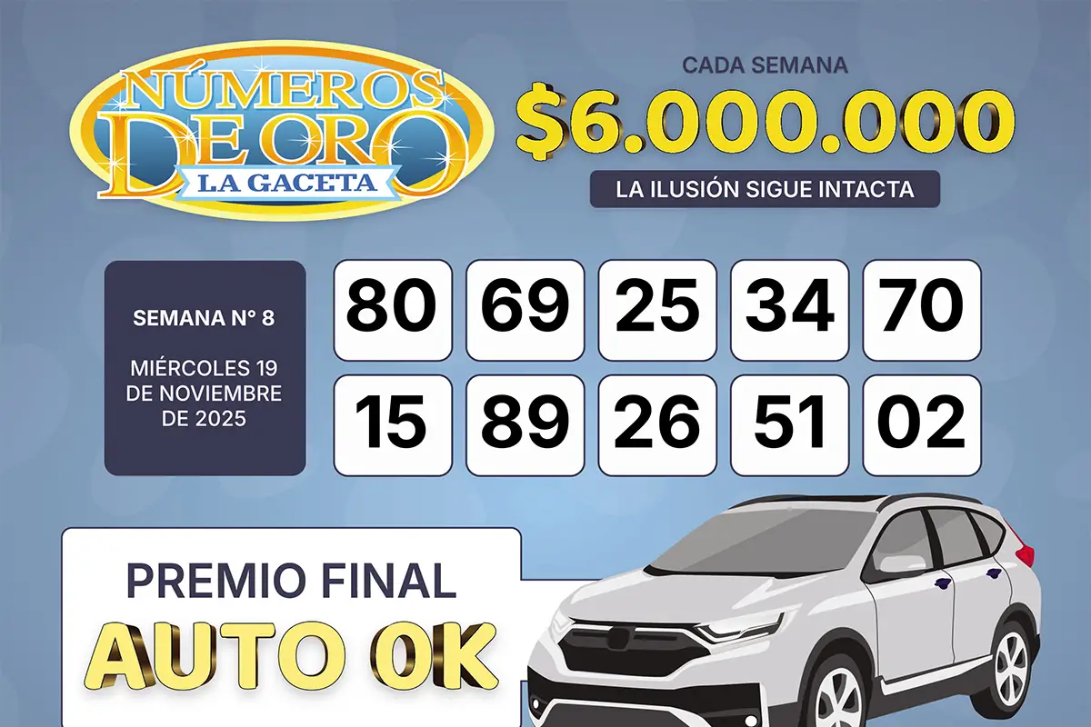 Los Números de Oro de LA GACETA del 19 de noviembre de 2025