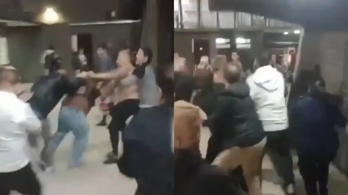 Escándalo: el presidente de un club de Primera se metió en la tribuna a pelear con los hinchas