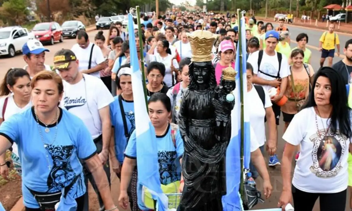 Peregrinación de la virgen, en Misiones