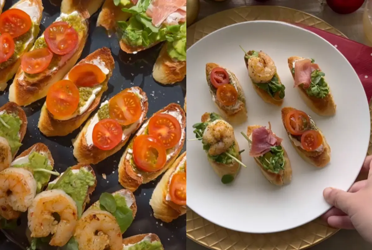 Un plato vistoso para entretener el paladar antes de la cena de Navidad.