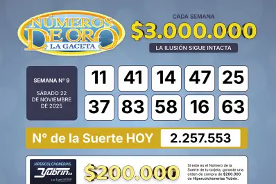 Los Números de Oro de LA GACETA del 22 de noviembre de 2025