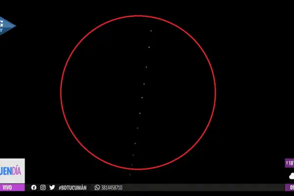 Luces en fila sobre Orán: el fenómeno que sorprendió a trabajadores rurales