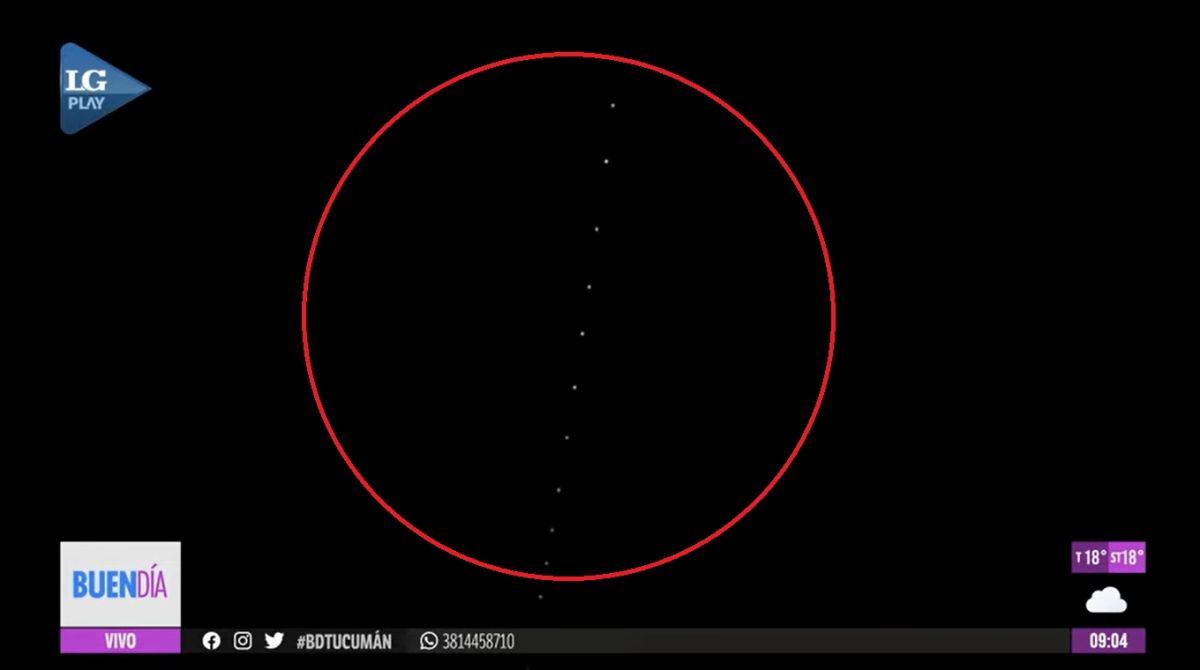 Luces en fila sobre Orán: el fenómeno que sorprendió a trabajadores rurales