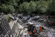 Pagani y Caponio visitaron la obra del acueducto de Anfama, que presenta un avance del 80%