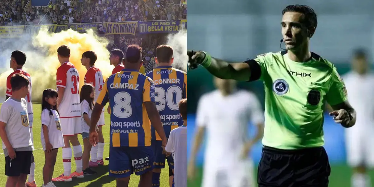 CRECE LA TENSIÓN. Pablo Dóvalo, árbitro del encuentro en Arroyito, confirmó que elevará un informe por el pasillo de espaldas de Estudiantes a Rosario Central.