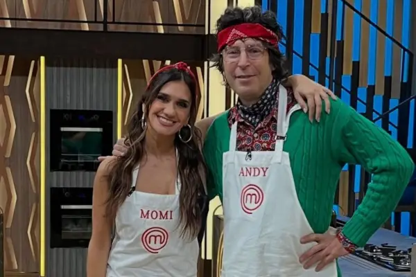 Andy Chango necesitó la ayuda de Momi Giardina para terminar su plato en MasterChef Celebrity