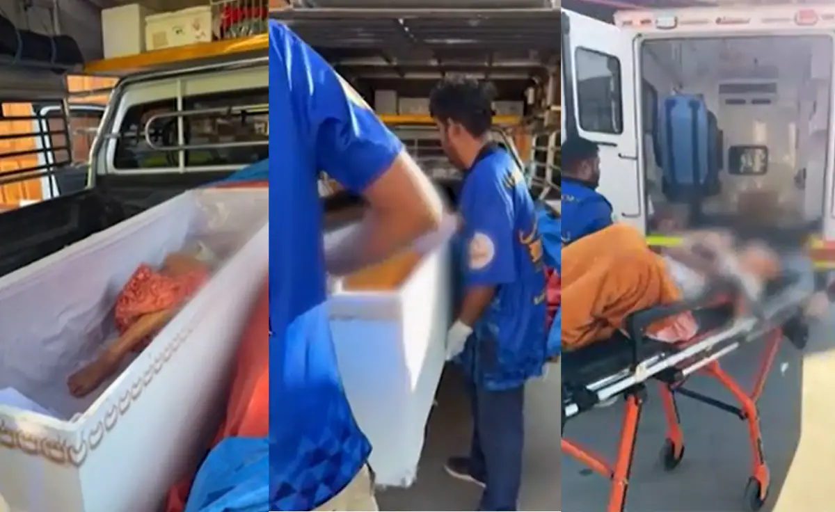 El templo difundió las imágenes del rescate de la mujer a la que casi incineran viva.