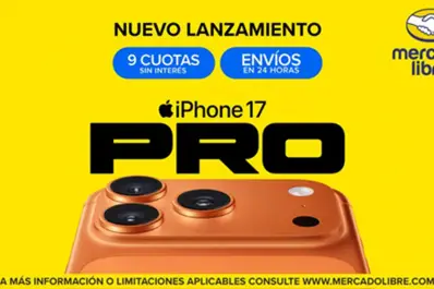 Mercado Libre lanza el iPhone 17 con entregas en 24 horas, 9 cuotas sin interés y plan canje