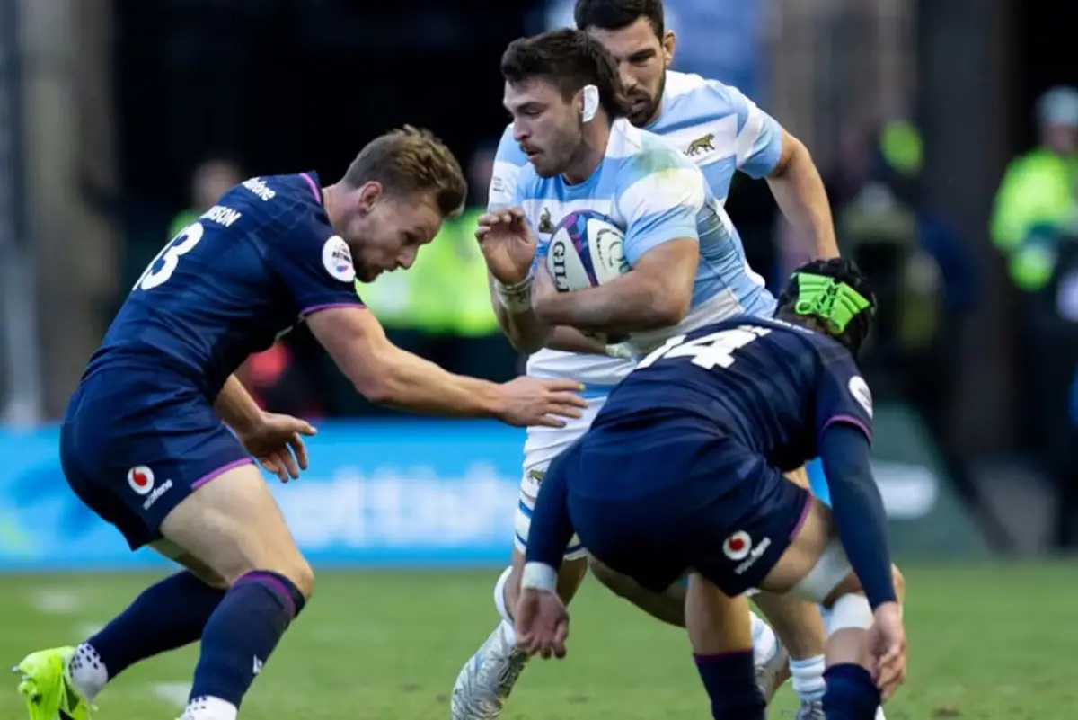 PRESENCIA TUCUMANA. Mateo Carreras fue uno de los puntos altos de Los Pumas en 2026; no pudo jugar el duelo frente a Inglaterra debido a una lesión.